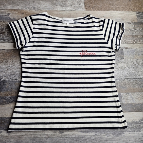 Maison Labiche La Colombier Striped #followme top Medium - Picture 2 of 10